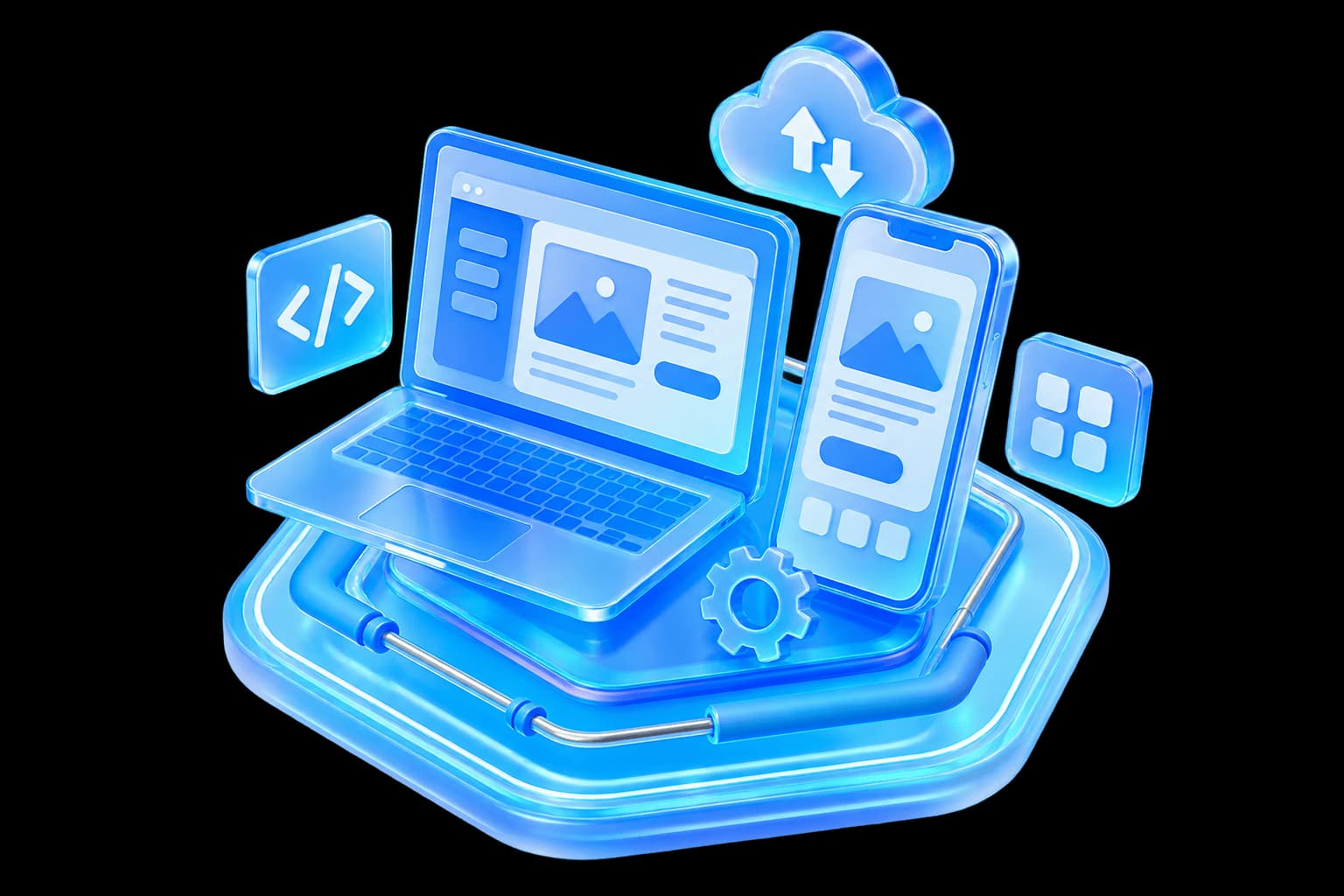 Web Development Overview Illustration